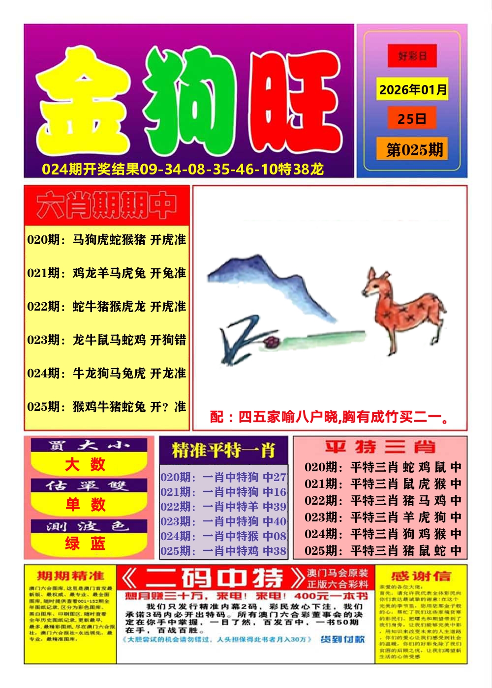 澳门金狗旺A 第25期