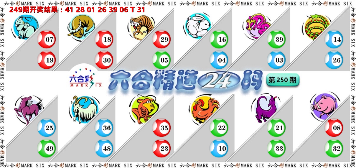 六合精选24码 第250期