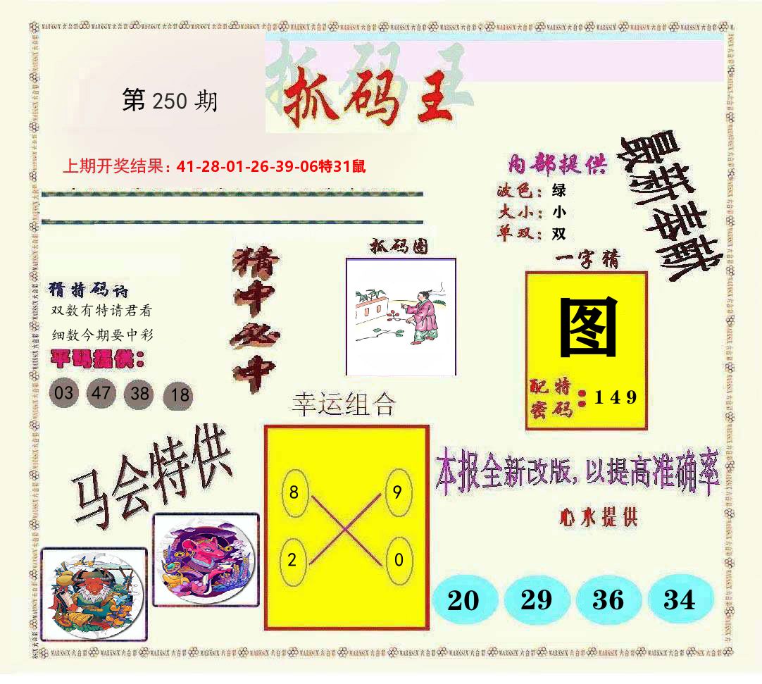 抓码王 第250期