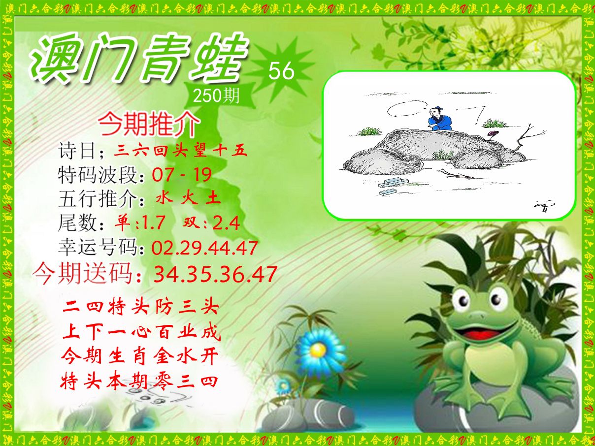 青蛙系列56 第250期