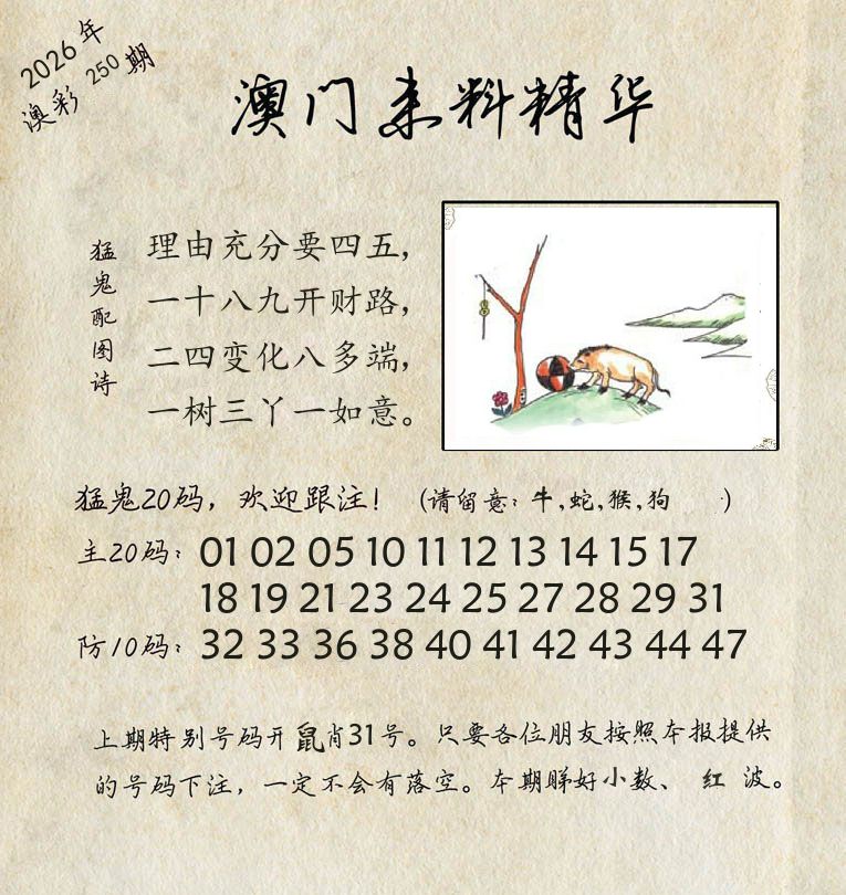 精华来料 第250期