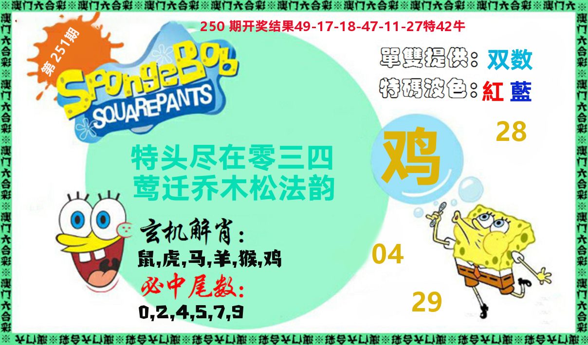 新特码玄机 第251期