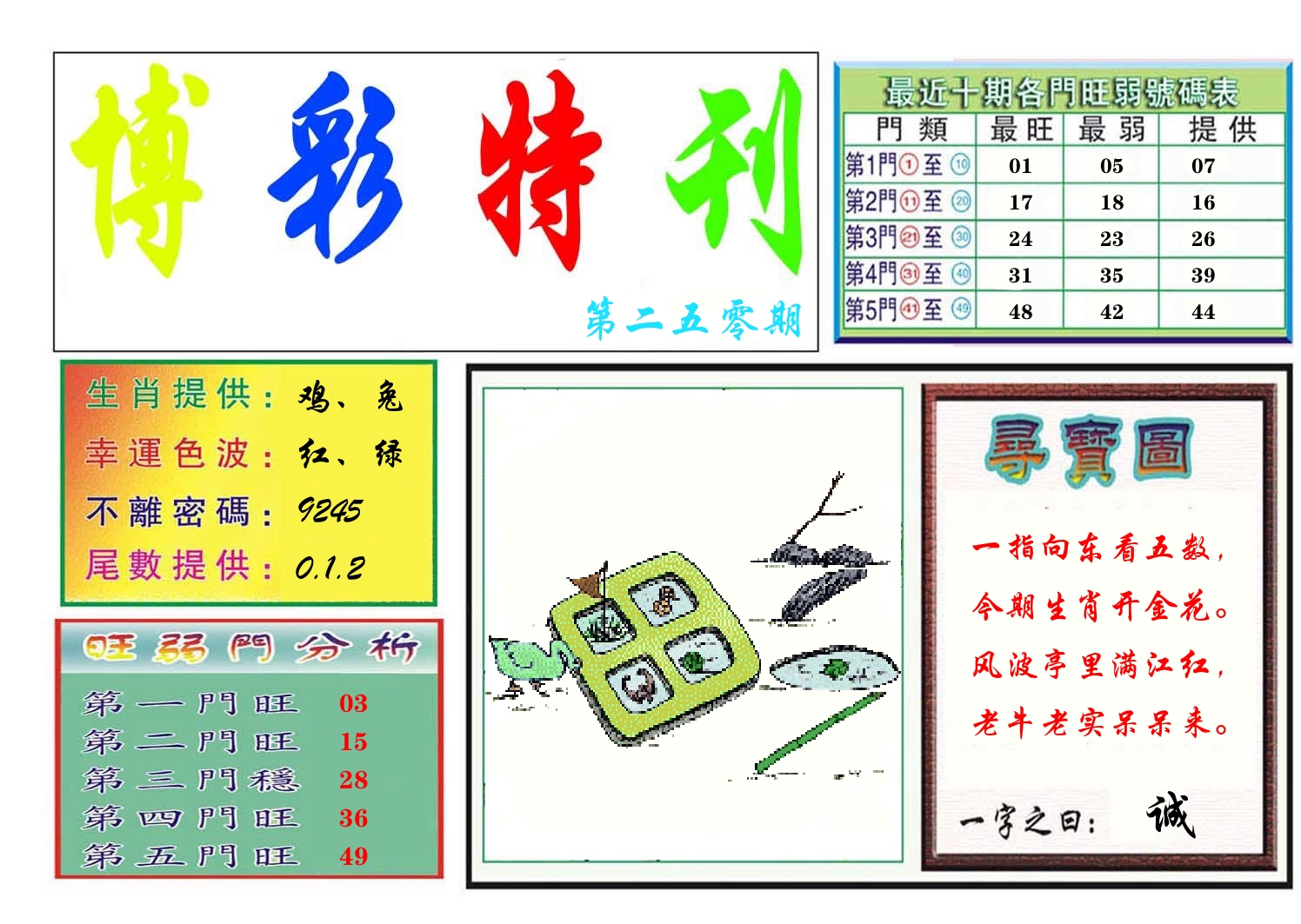 博彩特刊 第251期