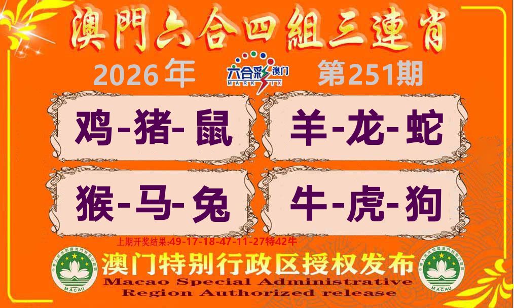 六合三连肖 第251期