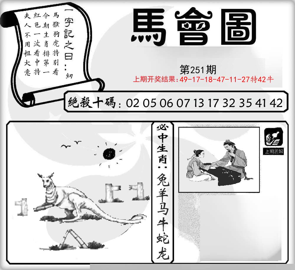 马会图 第251期