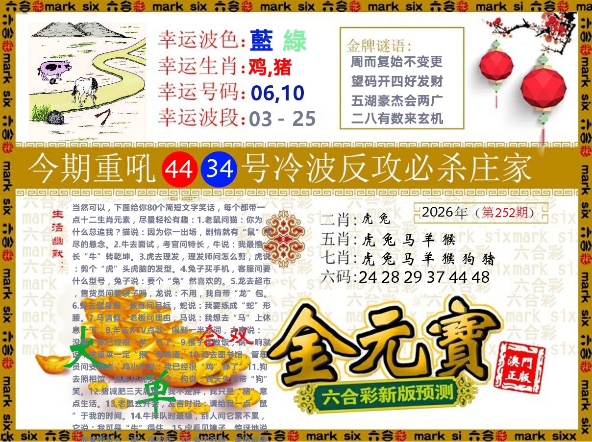 金元宝 第252期