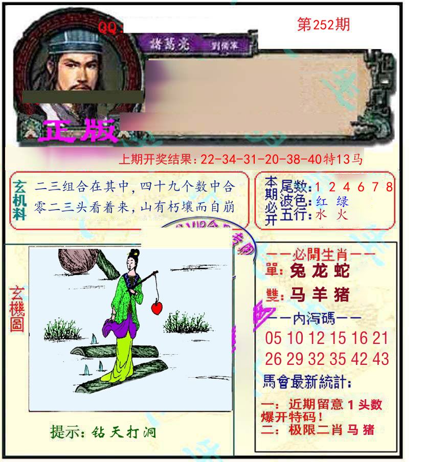 诸葛亮玄机 第252期