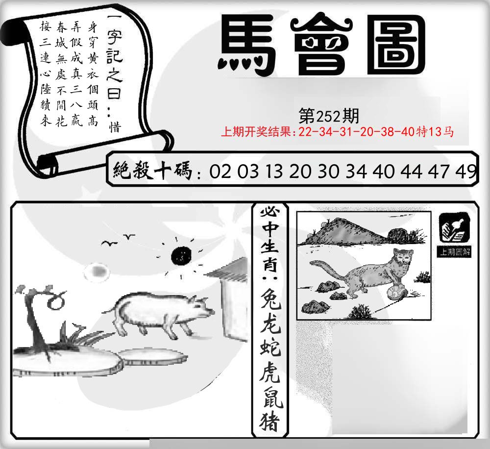 马会图 第252期