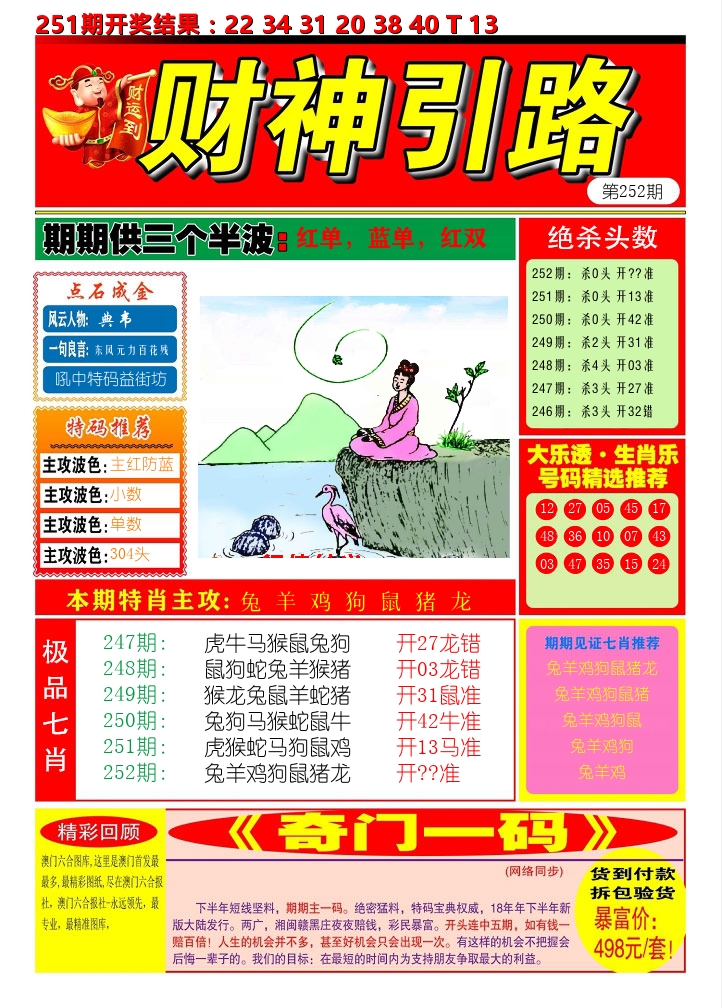 财神引路 第252期