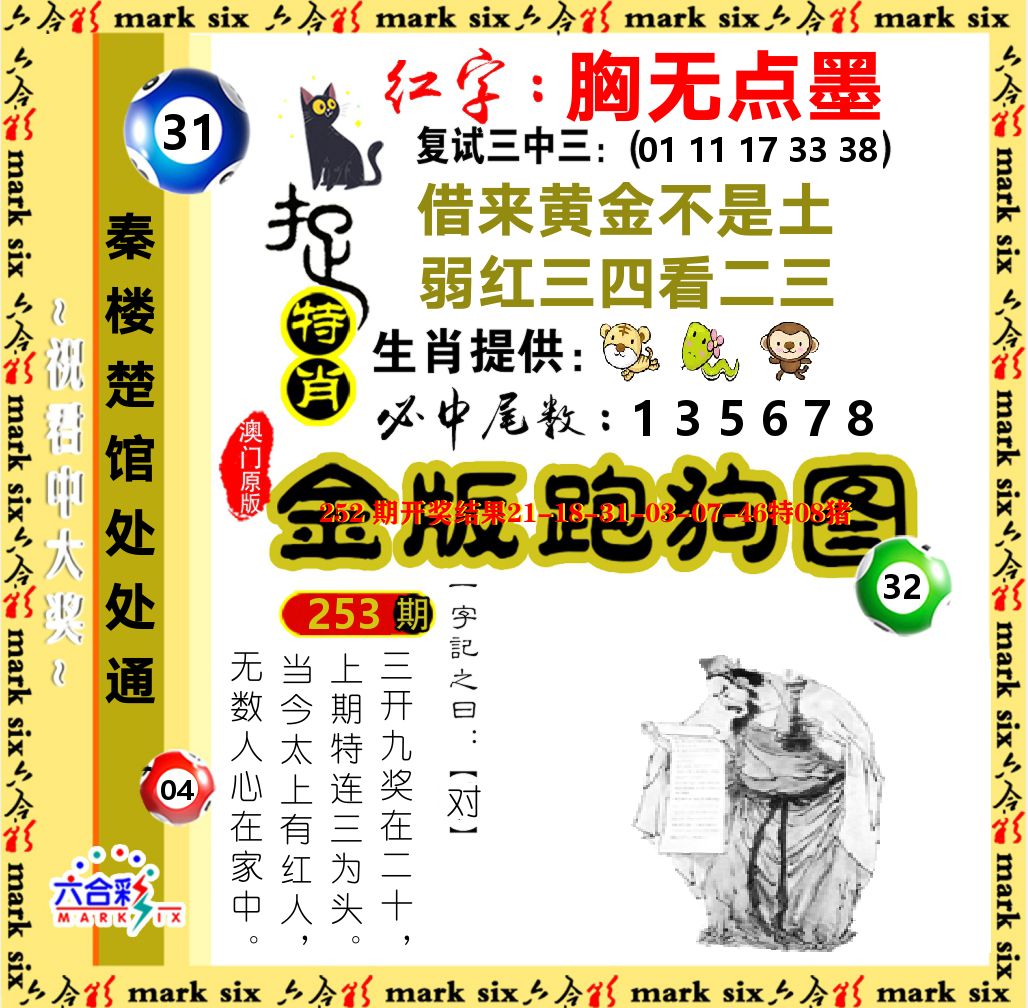 金版跑狗图 第253期