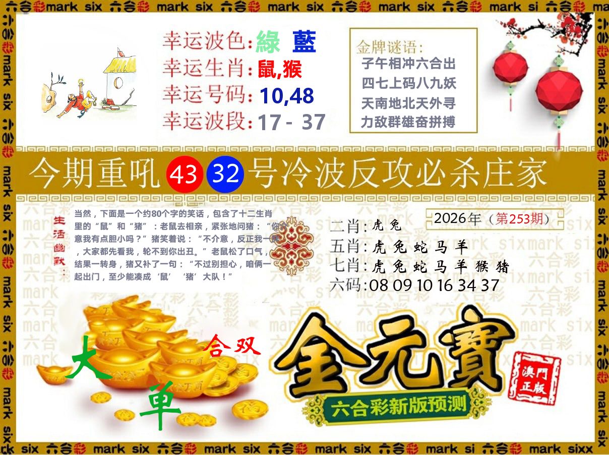 金元宝 第253期