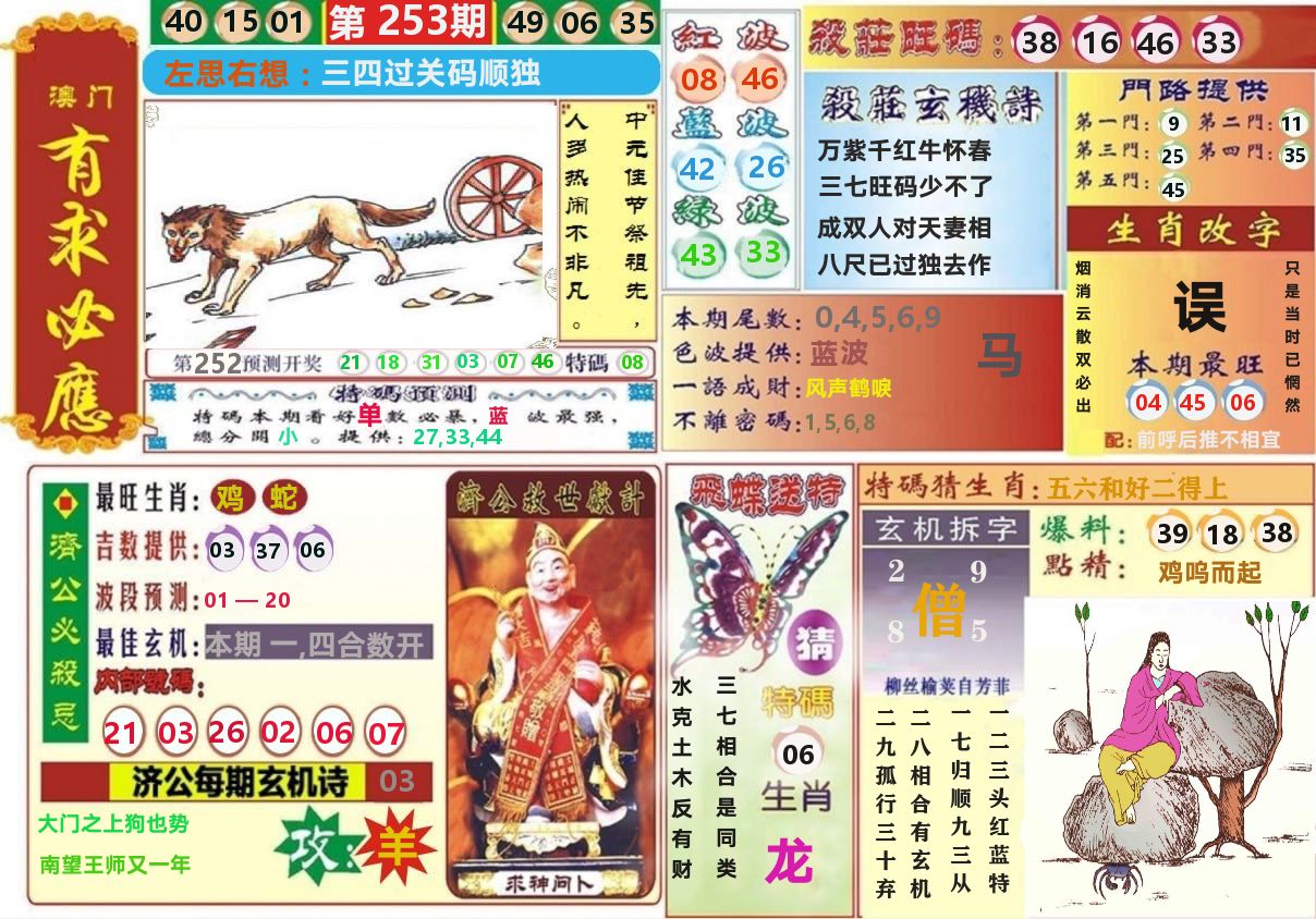 澳门有求必应 第253期