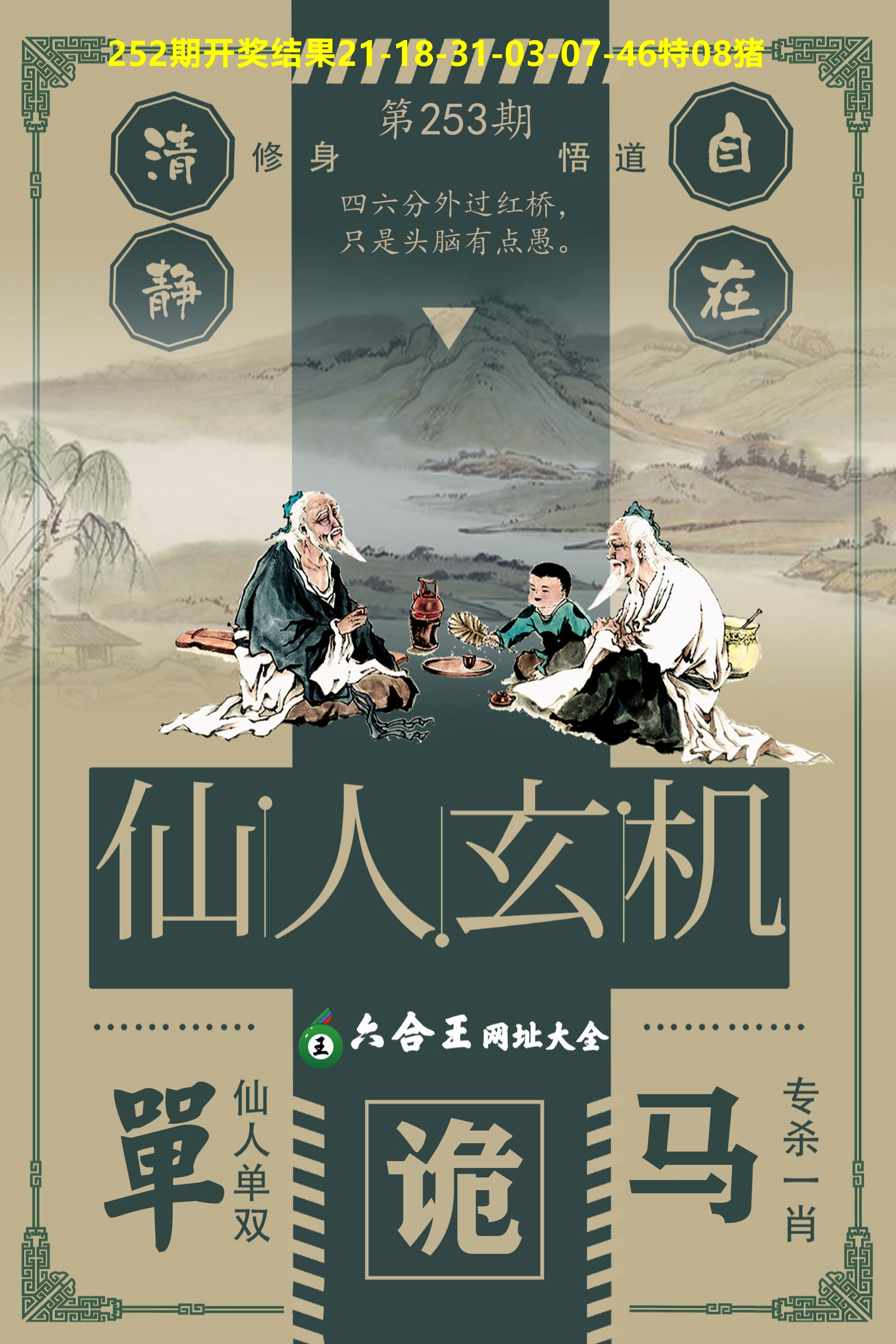六合王仙人玄机 第253期