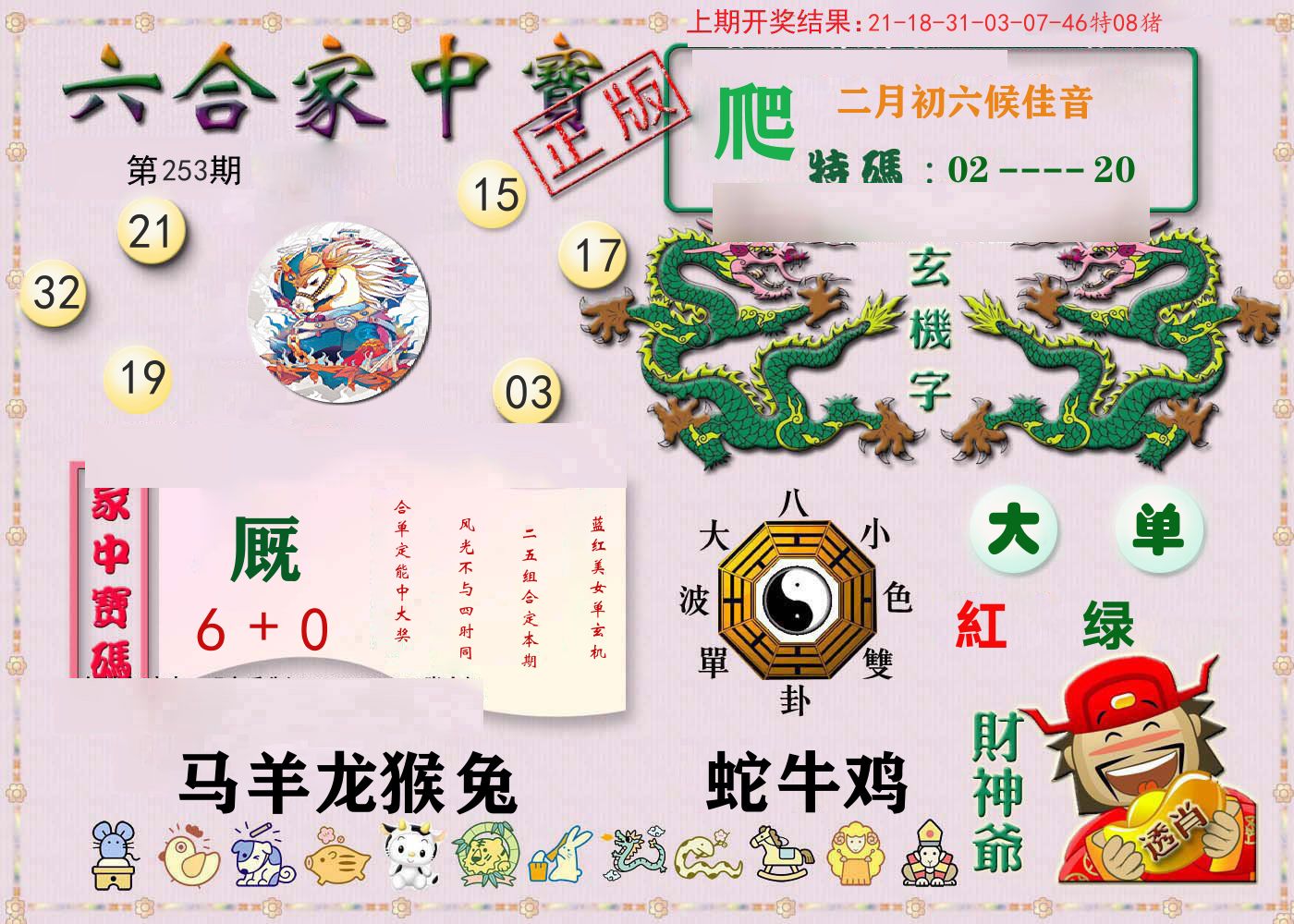 六合家中宝 第253期