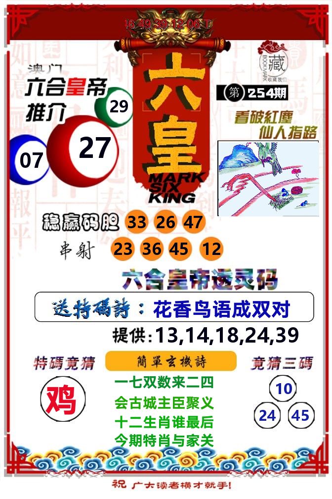 六皇 第254期
