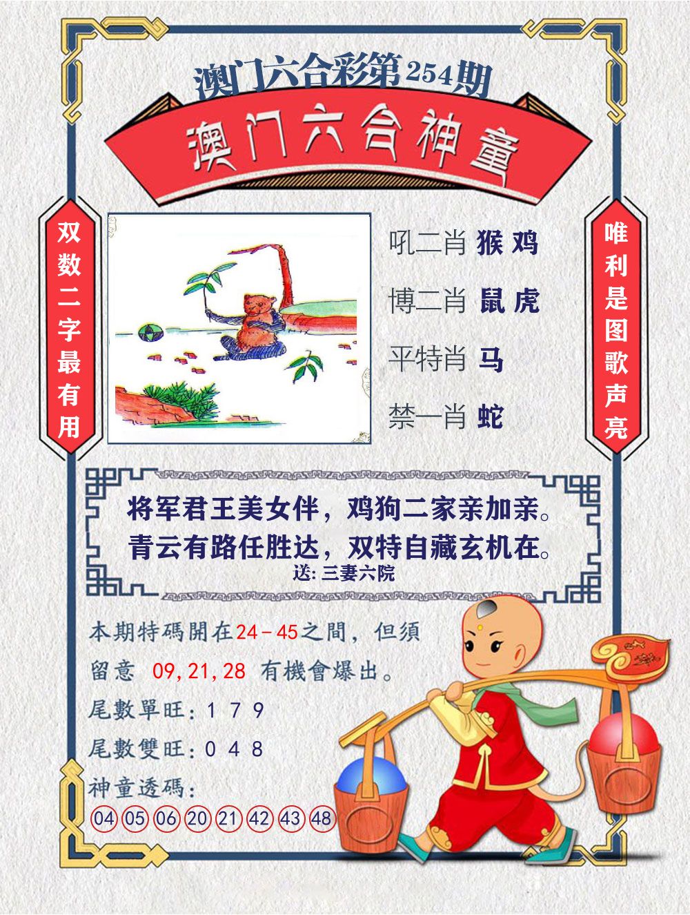 六合神童 第254期