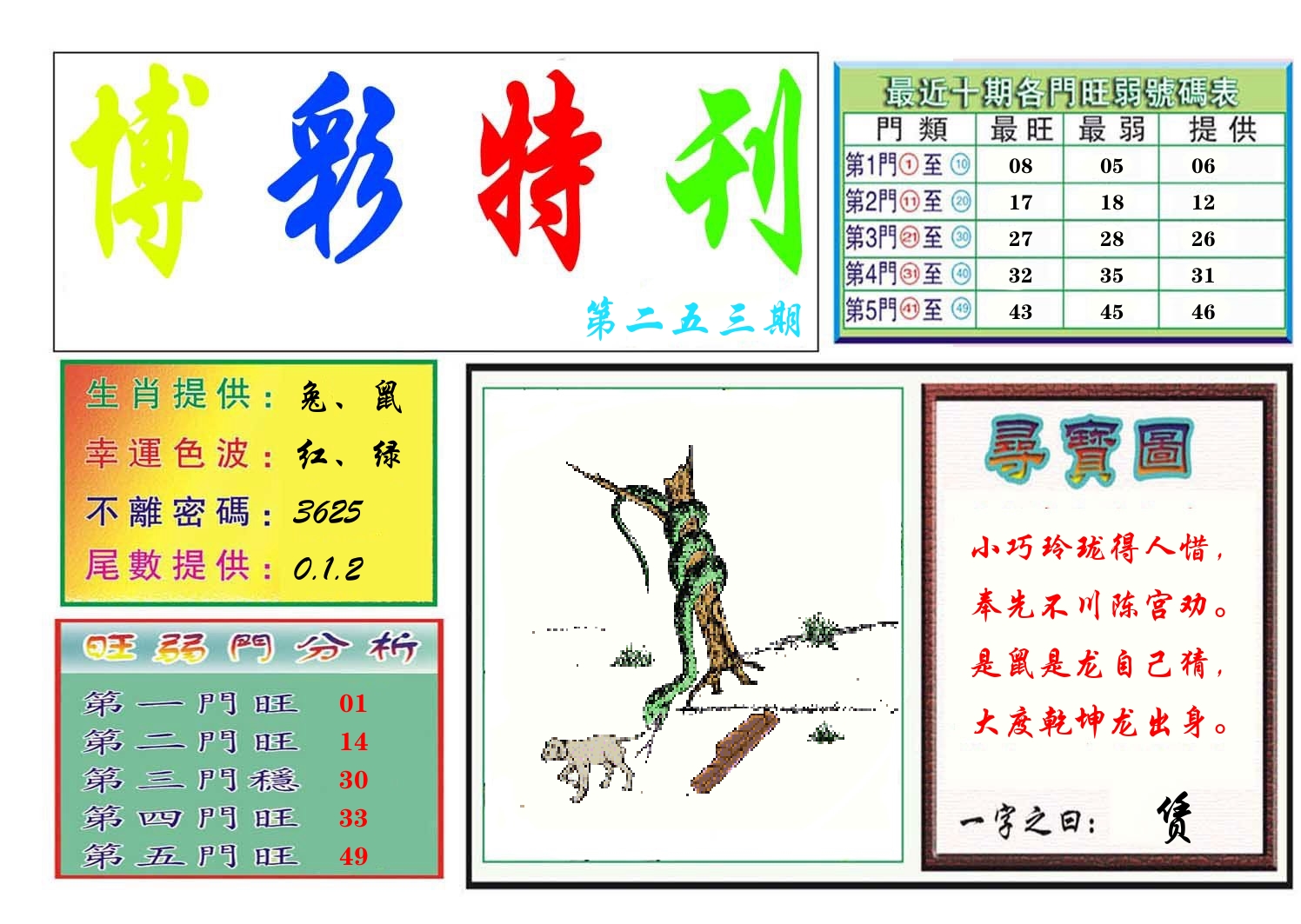 博彩特刊 第254期