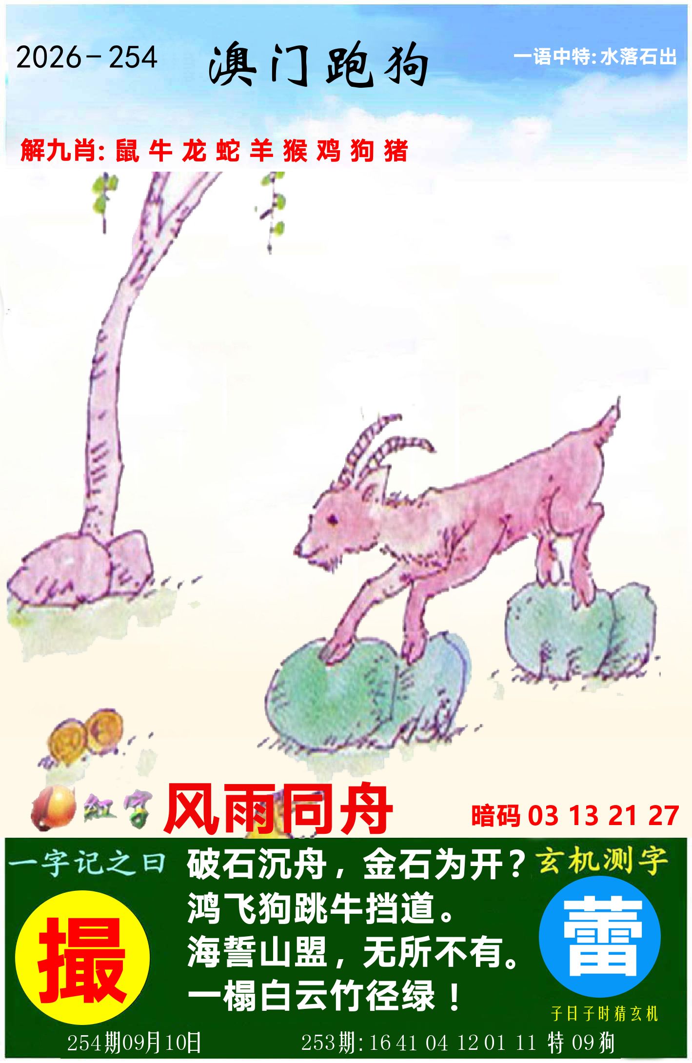 澳门跑狗图 第254期