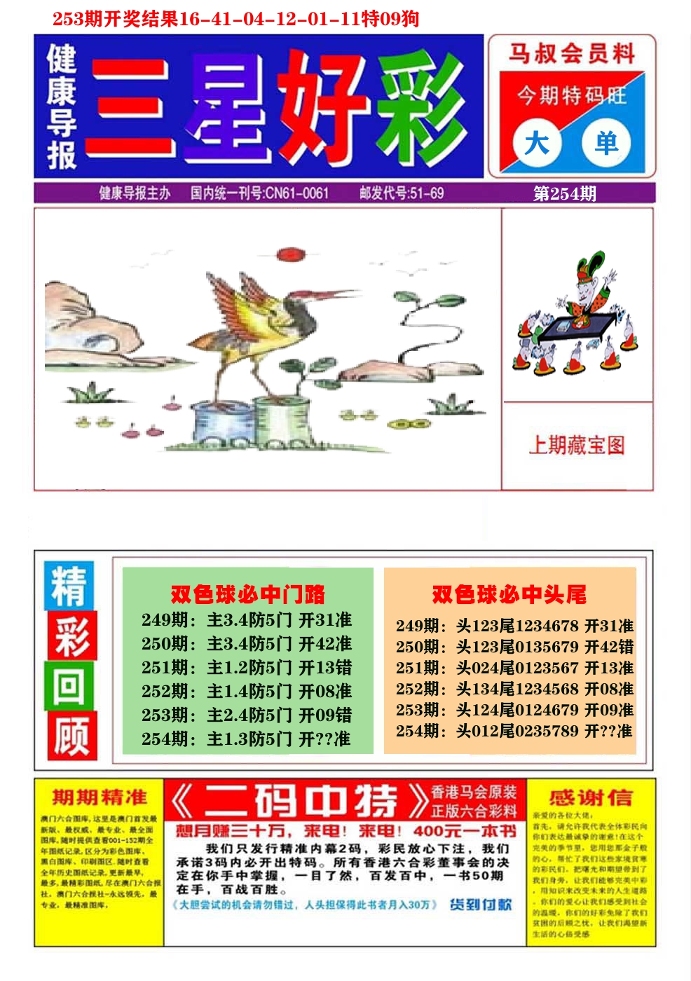 澳门三星好彩A 第254期