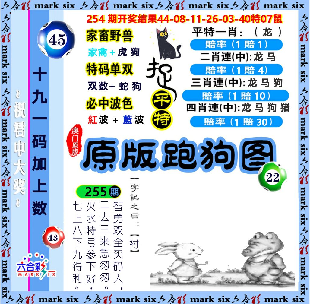 原版跑狗图 第255期