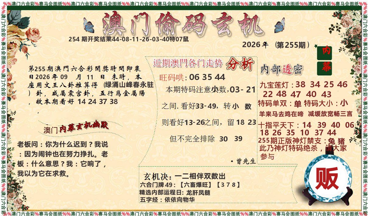 偷码玄机 第255期