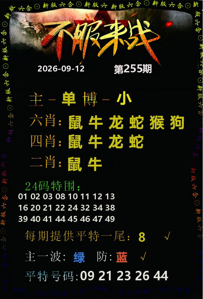 不服来战 第255期