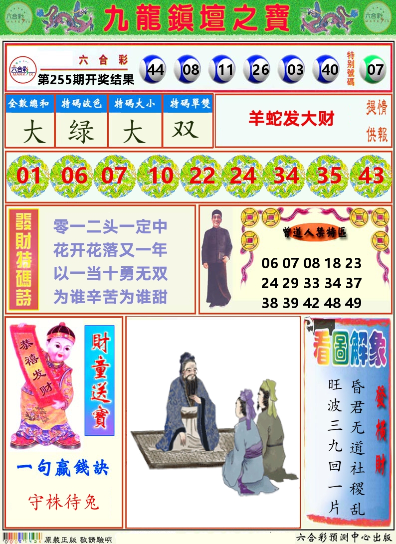 挂牌解特码A 第255期