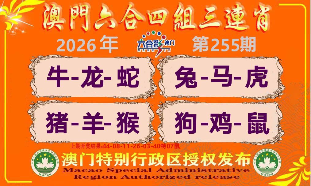 六合三连肖 第255期