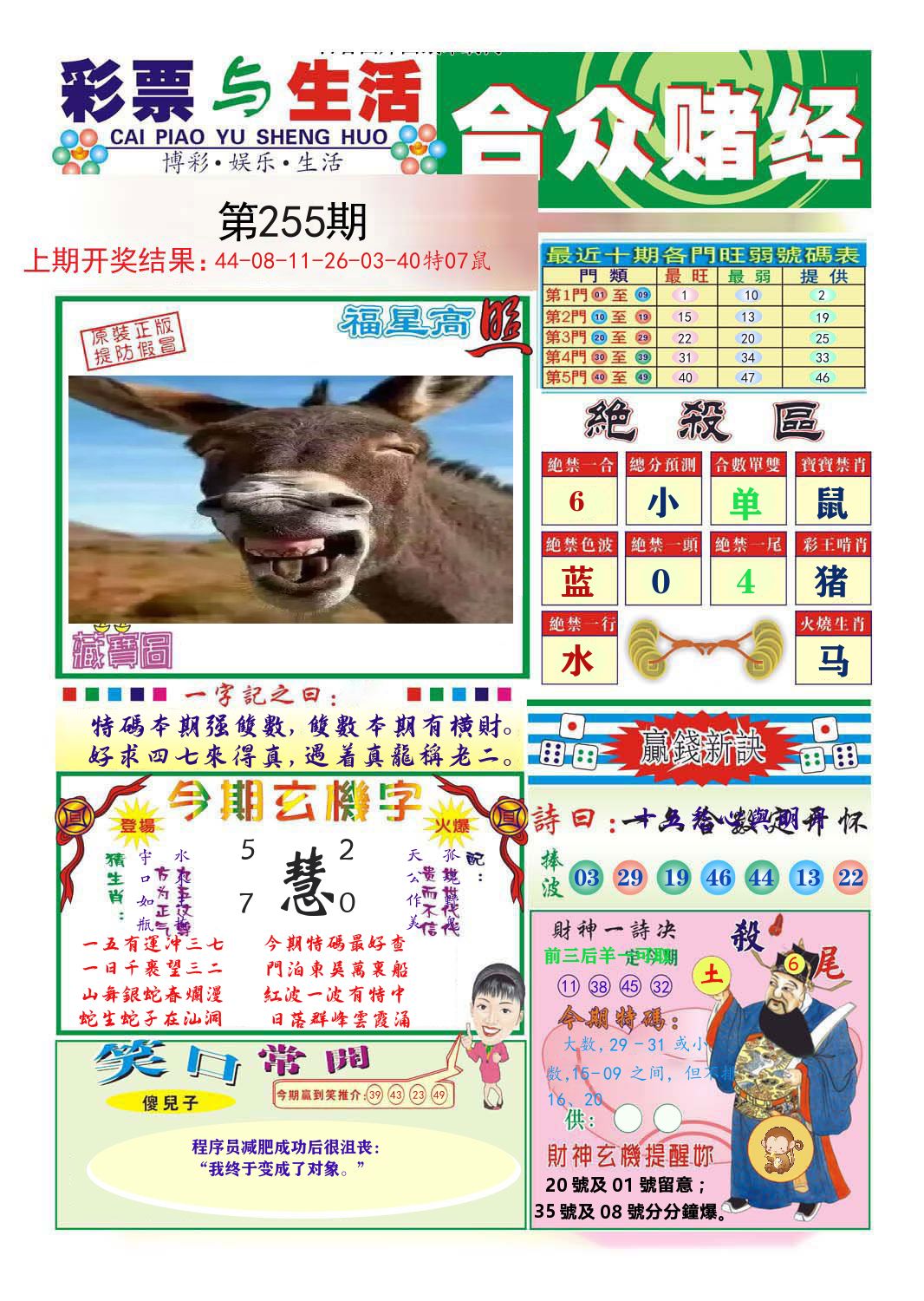 合众赌经 第255期