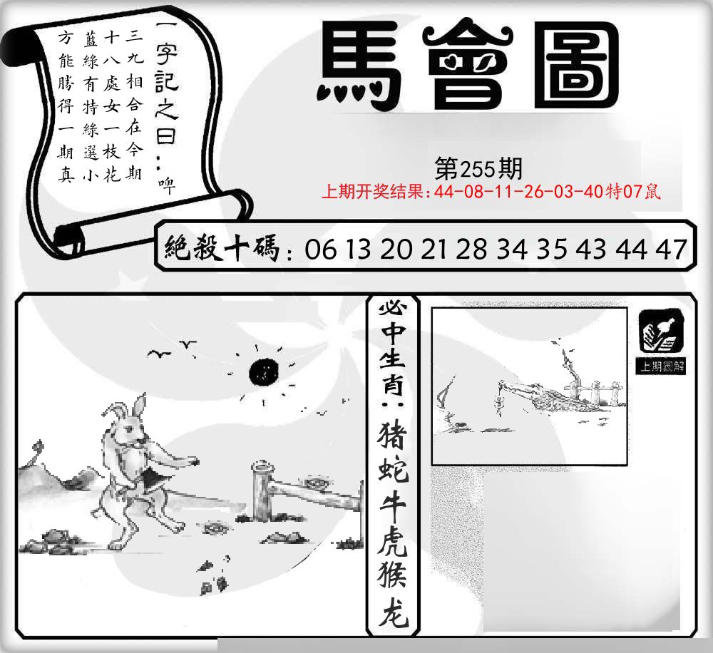 马会图 第255期