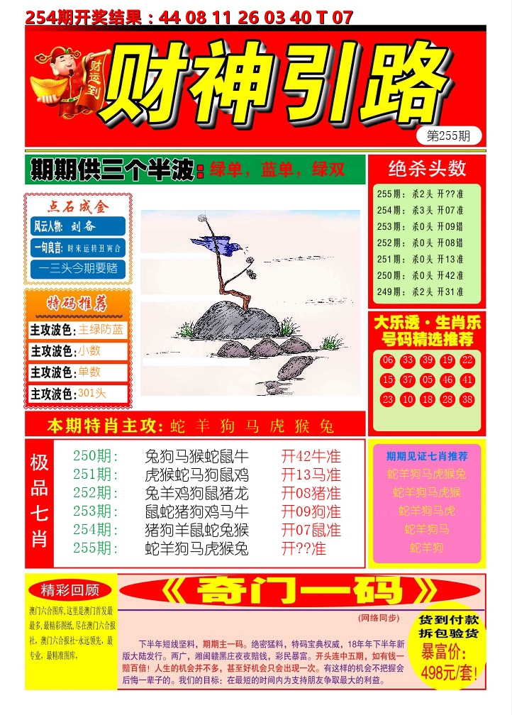 财神引路 第255期