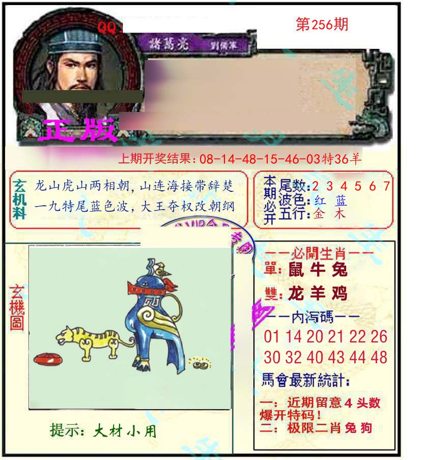 诸葛亮玄机 第256期