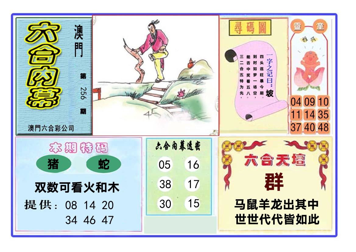 六合内幕 第256期