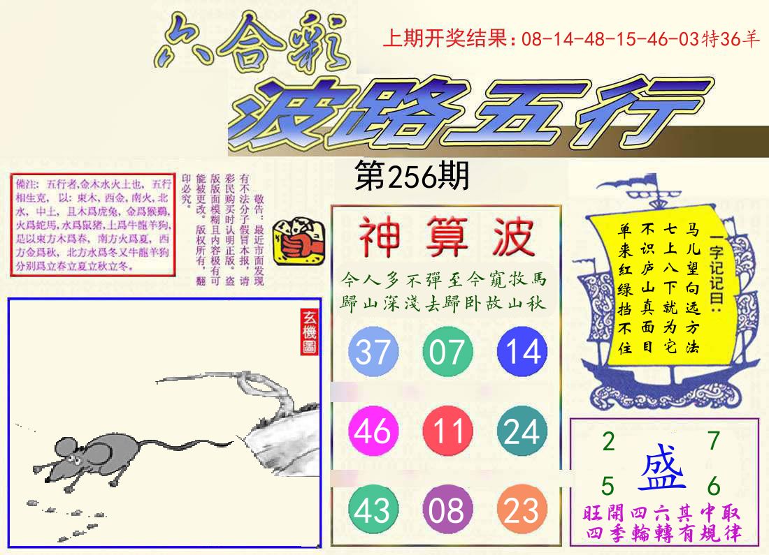 波路五行 第256期