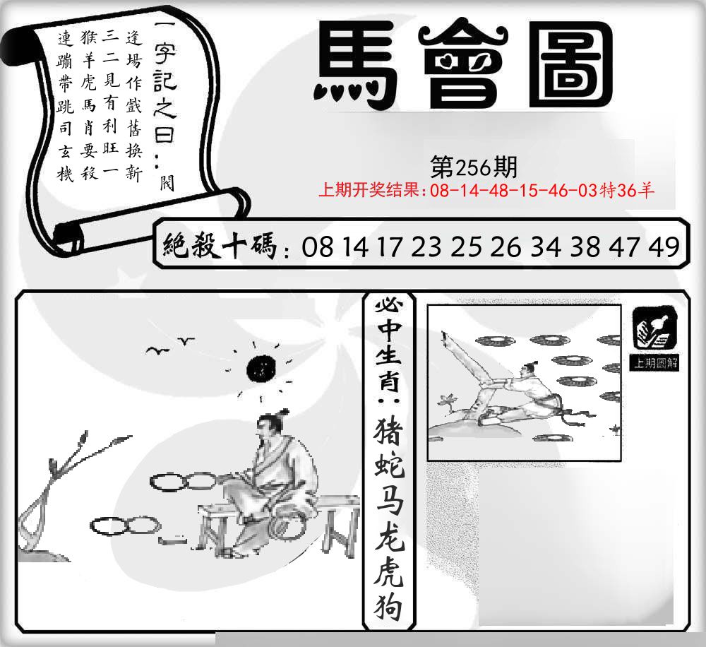 马会图 第256期