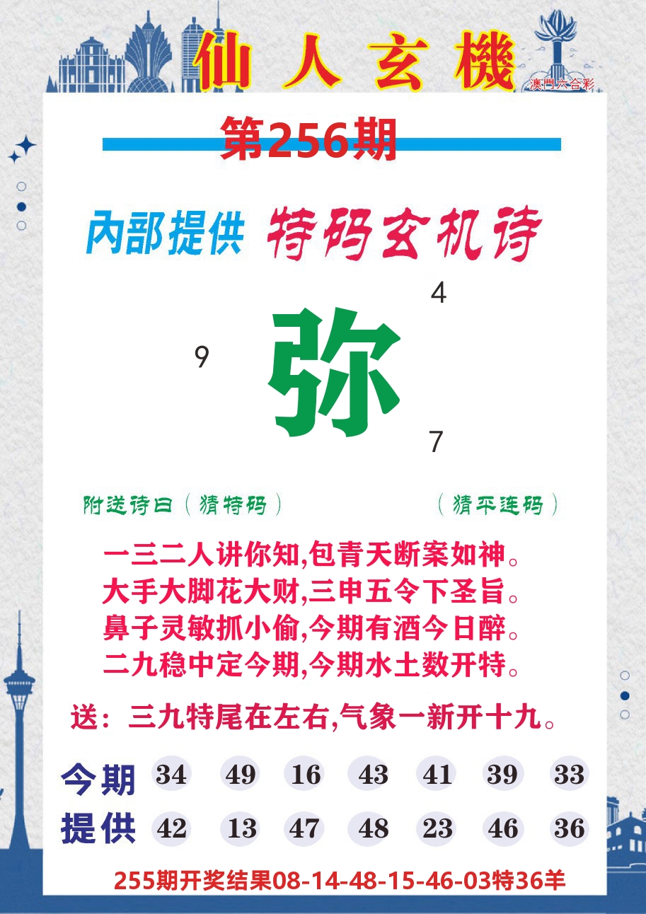 澳门钱多多D 第256期