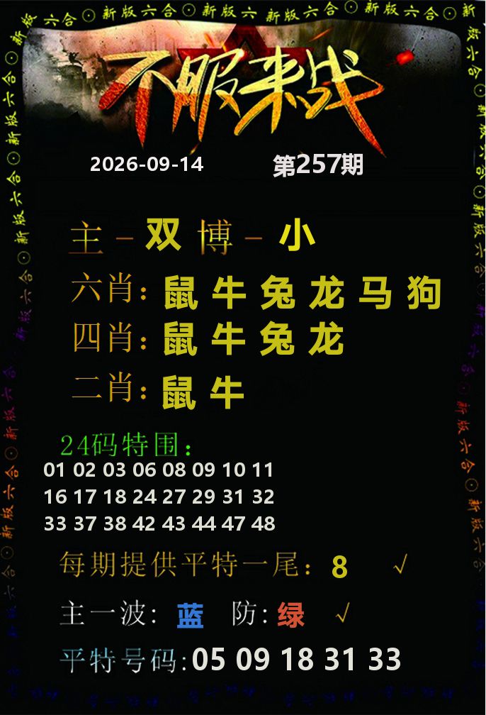 不服来战 第257期