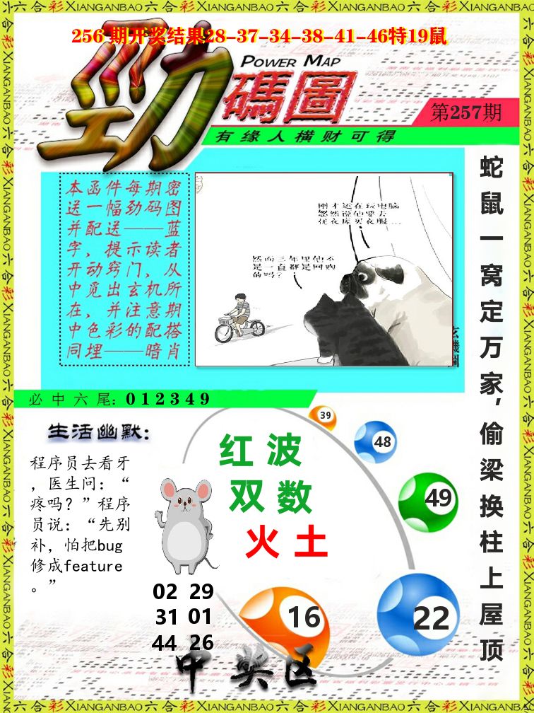 劲码图 第257期