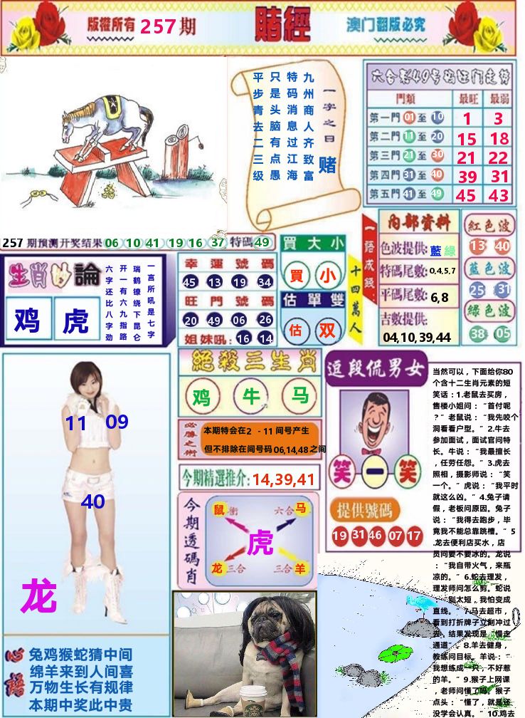 澳门赌经 第257期