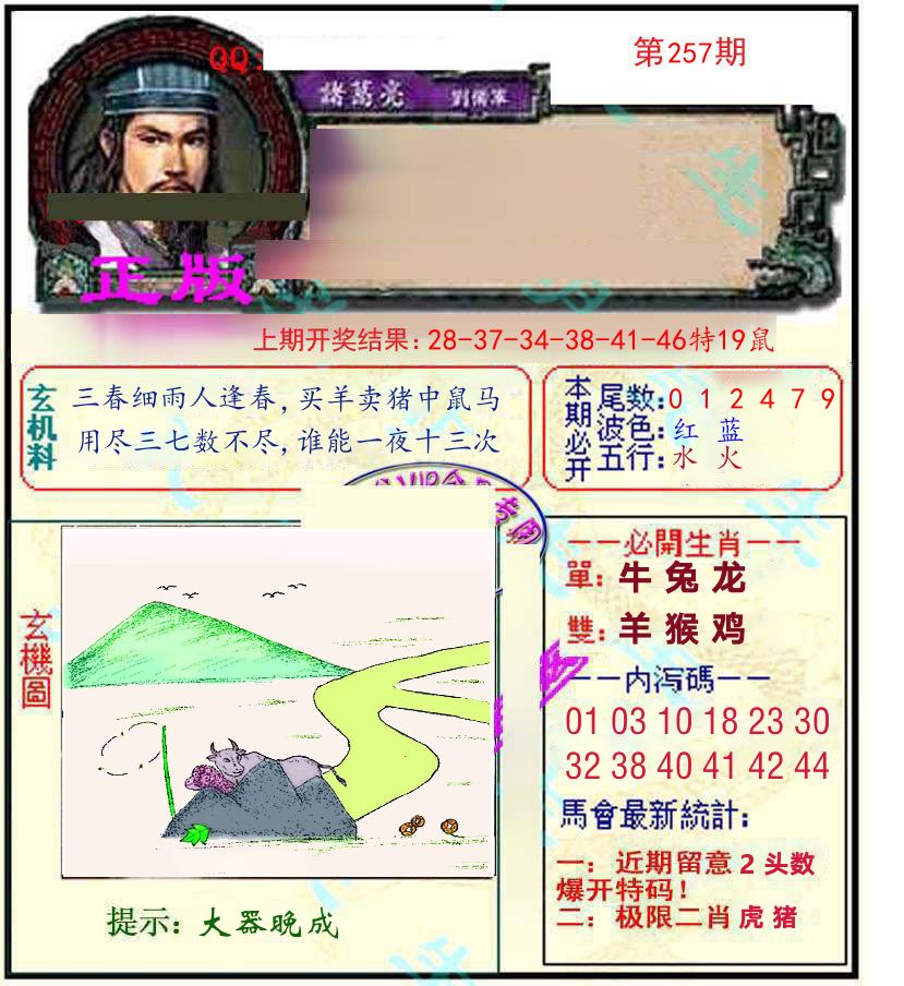 诸葛亮玄机 第257期
