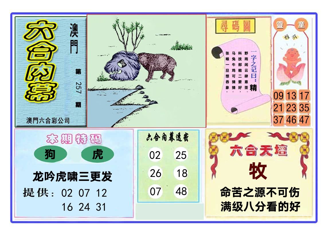 六合内幕 第257期