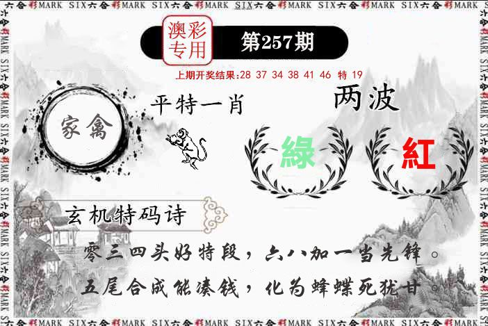 澳门专用 第257期
