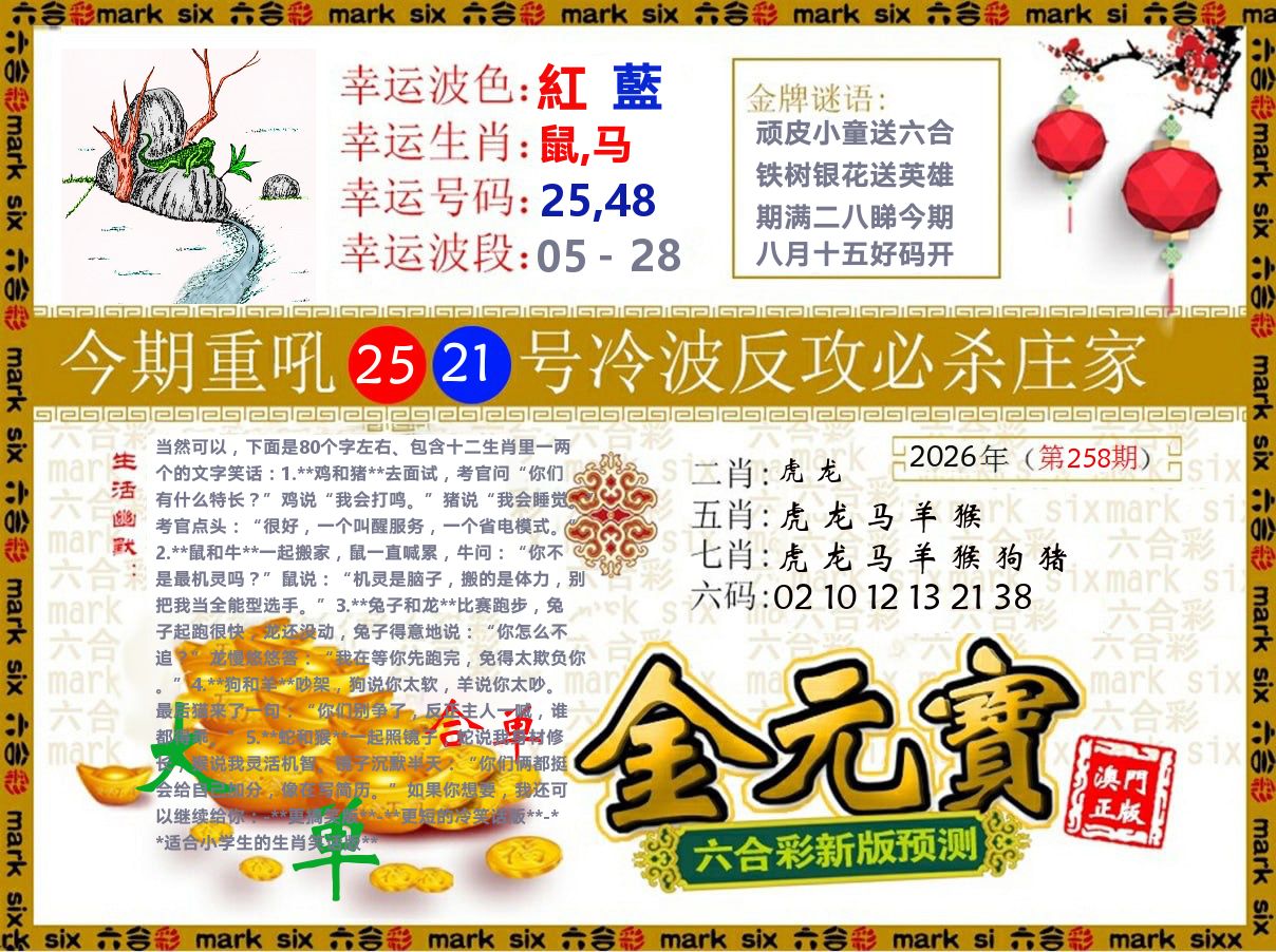 金元宝 第258期
