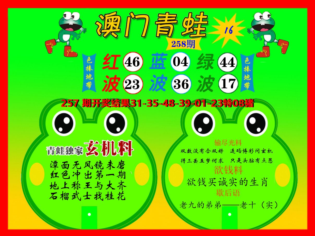 青蛙系列16 第258期