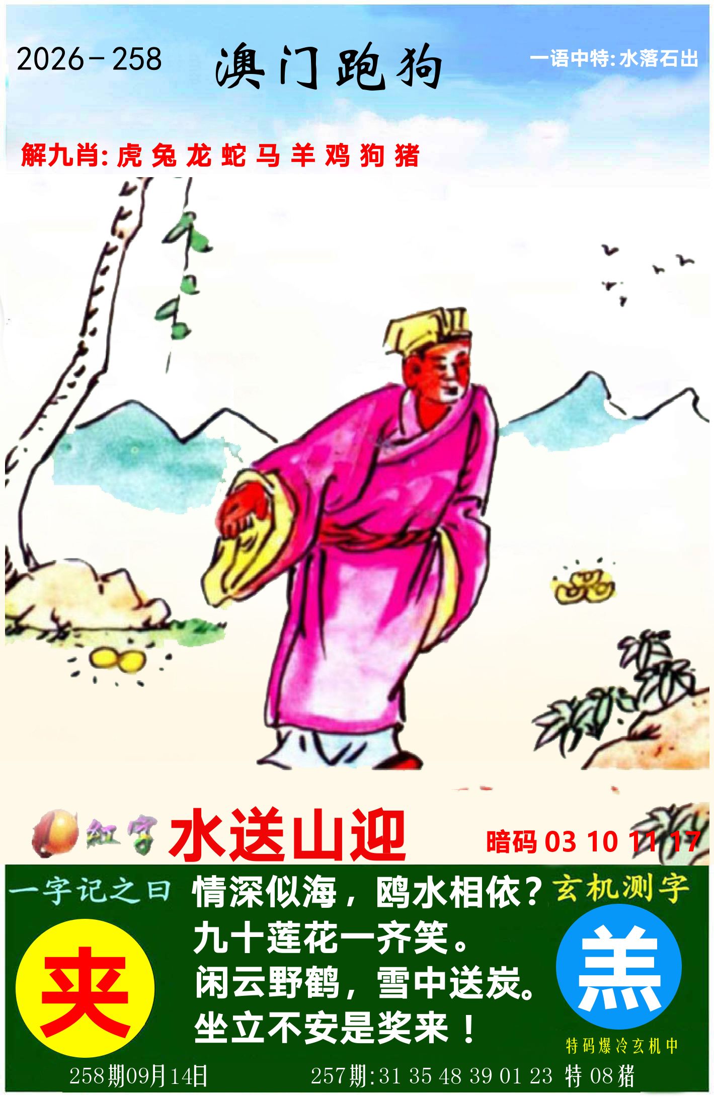 澳门跑狗图 第258期