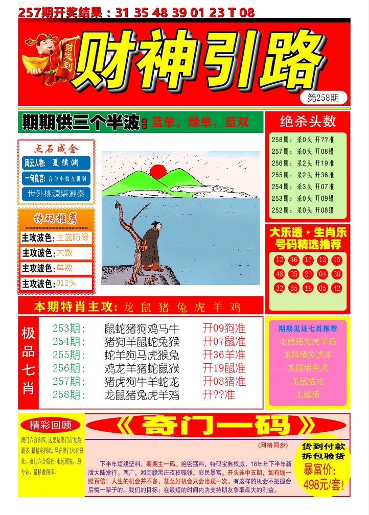 财神引路 第258期