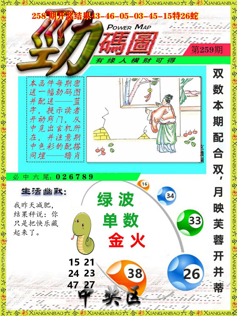 劲码图 第259期
