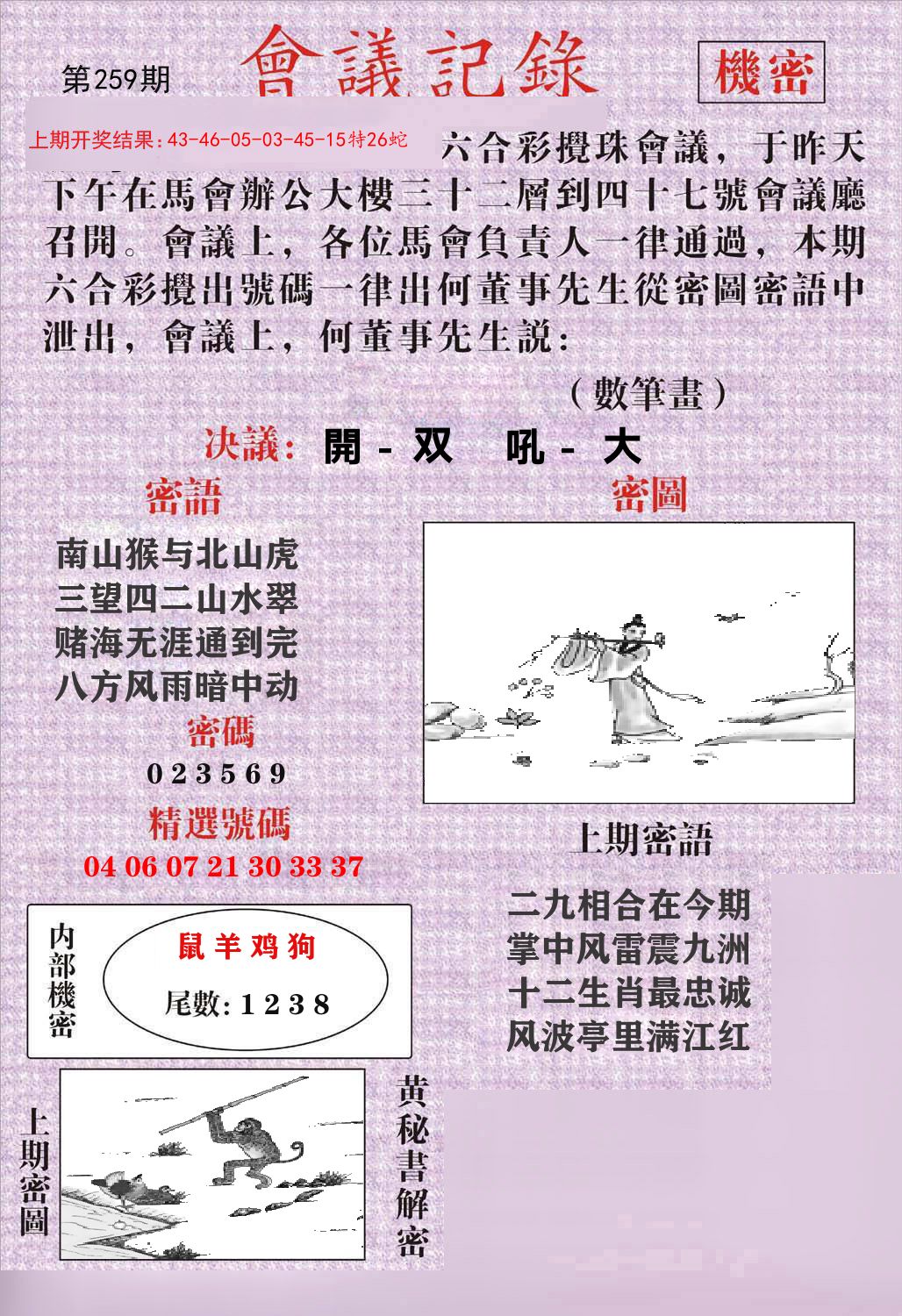 会议记录 第259期