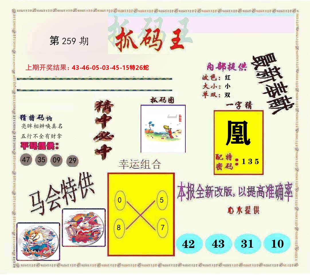 抓码王 第259期