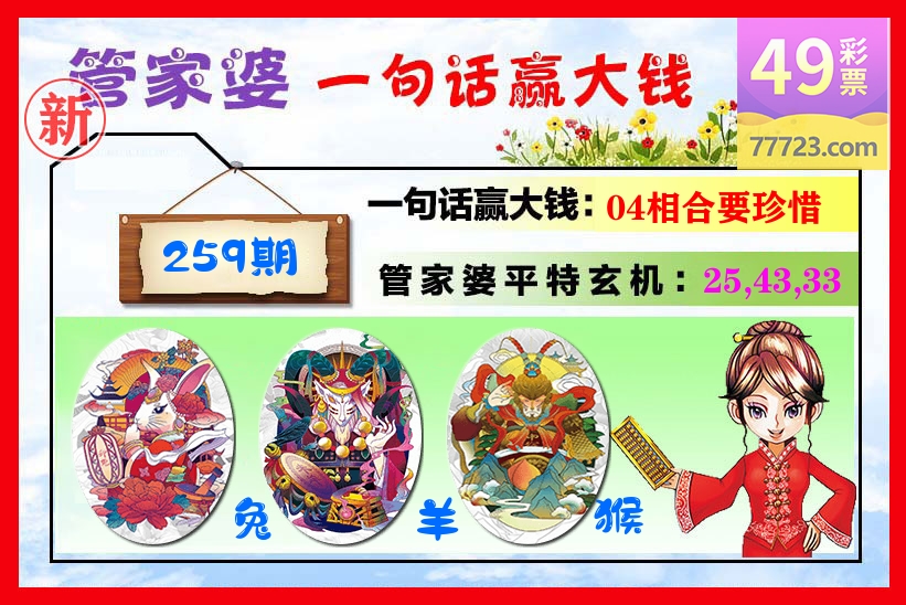 管家婆 第259期